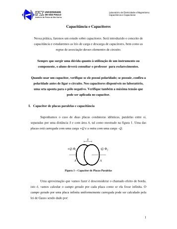 Capacitância e Capacitores - IFSC