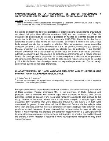 Caracterización de la proporción de brotes prolépticos y silépticos ...