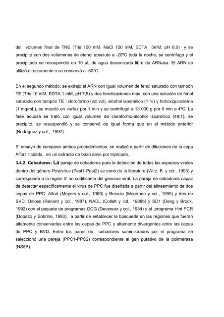 peste porcina clasica: diagnostico y caracterizacion ... - Inicio - CENSA