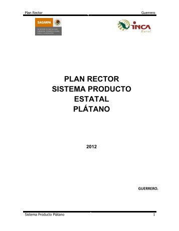Plan Rector Sistema Producto Estatal Guerrero Platano
