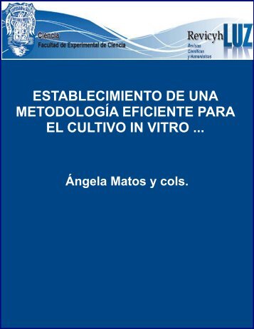 Establecimiento de una metodología eficiente para el cultivo in vitro ...