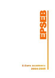 Curs Acadèmic 2004-2005 - epseb - UPC