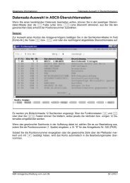 Datensatz-Auswahl in Ascii-Übersichtsmasken