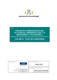 VI. Plec de Condicions - Ajuntament de Palafrugell