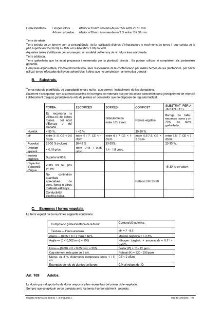 VI. Plec de Condicions - Ajuntament de Palafrugell