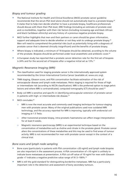 MDT (multi-disciplinary team) guidance for managing prostate cancer