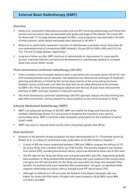 MDT (multi-disciplinary team) guidance for managing prostate cancer