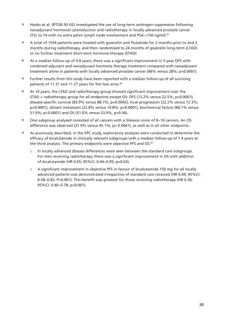 MDT (multi-disciplinary team) guidance for managing prostate cancer