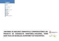 Informe de mesures ambientals compensatòries del projecte ... - Cilma