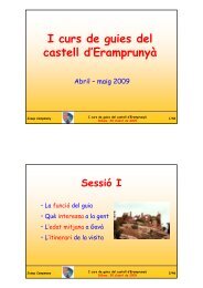 Curs Guies Castell - Centre d´Estudis Comarcal del Baix Llobregat