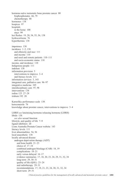 Clinical Practice Guidelines for the management of locally advanced ...