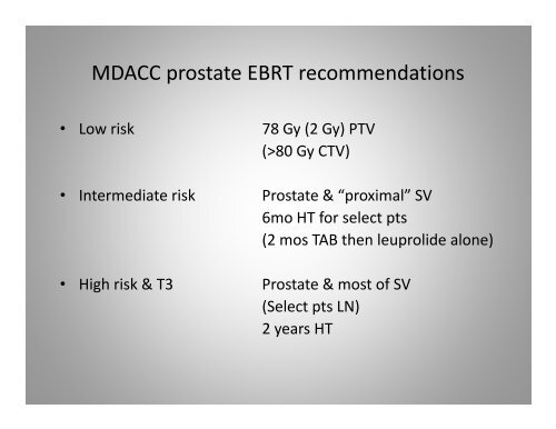 External Beam RT for Prostate Cancer - ASTRO