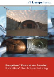 KrampeHarex® Fasern für den Tunnelbau KrampeHarex® fibres for ...