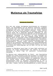 Mutismus und Trauma