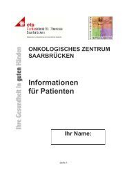 Was ist ein Onkologisches Zentrum? - Caritasklinik St. Theresia