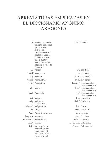 evolución de los aragonesismos a partir del diccionario de ...