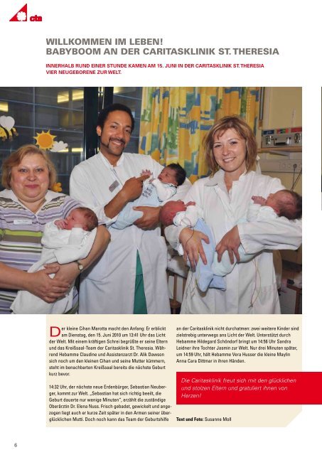 Klinik-Dialog Ausgabe 2/2010 - Caritasklinik St. Theresia