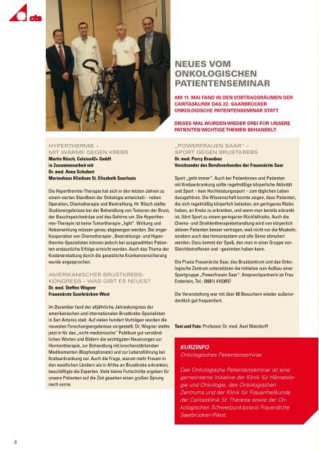 Klinik-Dialog Ausgabe 2/2010 - Caritasklinik St. Theresia