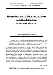 PSYCHOSE und TRAUMA