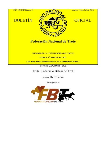 Nº 15 - federacion balear de trote