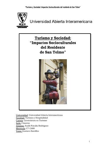 Impactos Socioculturales del Residente de San Telmo - Vaneduc