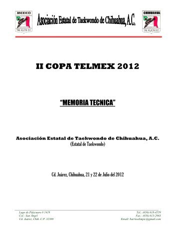memoria tecnica de la ii copa telmex 2012