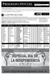 programa 16 junio - Hipodromo La Punta