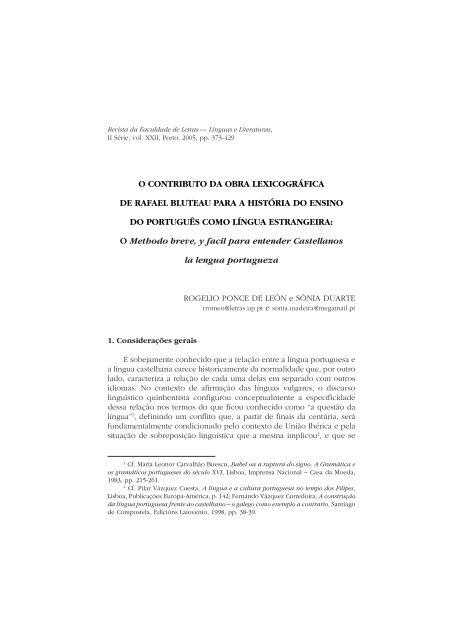 O contributo da obra lexicográfica de Rafael Bluteau - Universidade ...