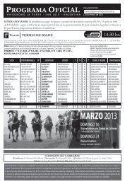 PROGRAMA OFICIAL - Hipodromo La Punta