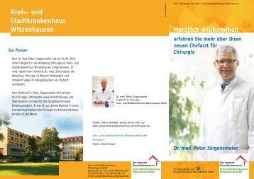 Dr. med. Peter Jürgensmeier - Stadtkrankenhaus Witzenhausen ...