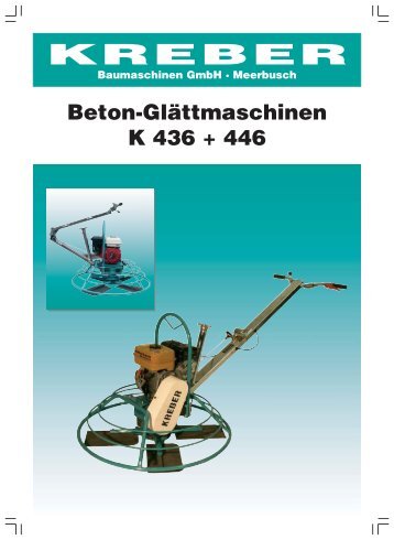 Datenblatt als PDF Ã¶ffnen und drucken - Kreber Baumaschinen GmbH