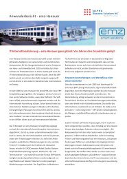 Anwenderbericht - emz-Hanauer - ALPHA Business Solutions AG