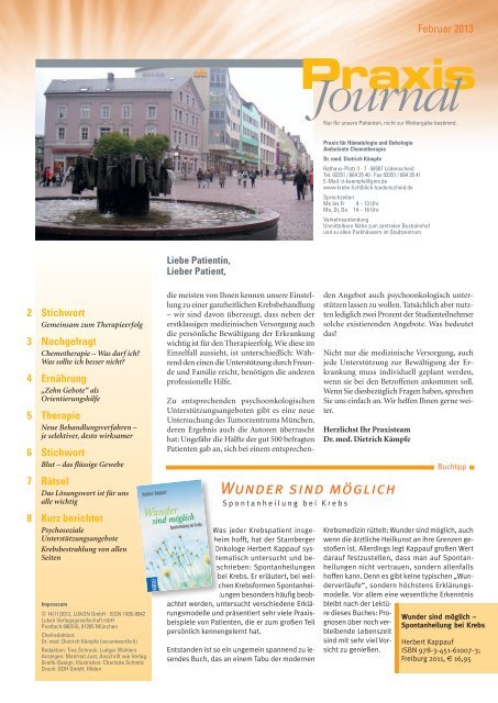 Ausgabe 14 / 2013 - Dr. med. Dietrich Kämpfe