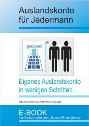 Auslandskonto für Jedermann - Kredite auch ohne Schufa online