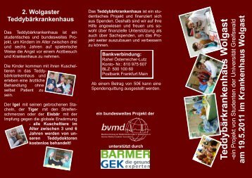 2. Wolgaster Teddybärkrankenhaus - Flyer - Kreiskrankenhaus ...