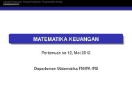 MATEMATIKA KEUANGAN - Matematika IPB