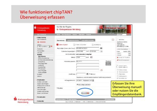 Online-Banking-Überweisung mit chipTAN - Kreissparkasse ...