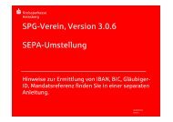 SPG Verein - SEPA-Umstellung - Kreissparkasse Heinsberg