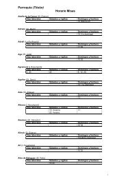 Parroquia (Titular) Horario Misas - Bisbat d'Urgell