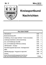 Heft März 2013 - Kreissportbund-Lüneburg