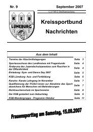 Heft September 2007 - Kreissportbund-Lüneburg