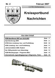 Heft Februar 2007 - Kreissportbund-Lüneburg