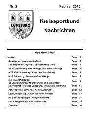 Heft Februar 2010 - Kreissportbund-Lüneburg