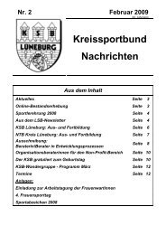 Heft Februar 2009 - Kreissportbund-Lüneburg
