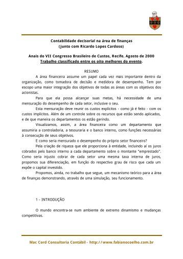 Artigo financas
