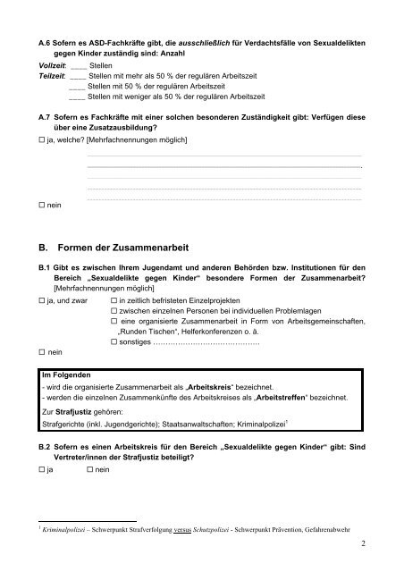 Fragebogen Zusammenarbeit Deutschland - Netzwerk-Kooperation
