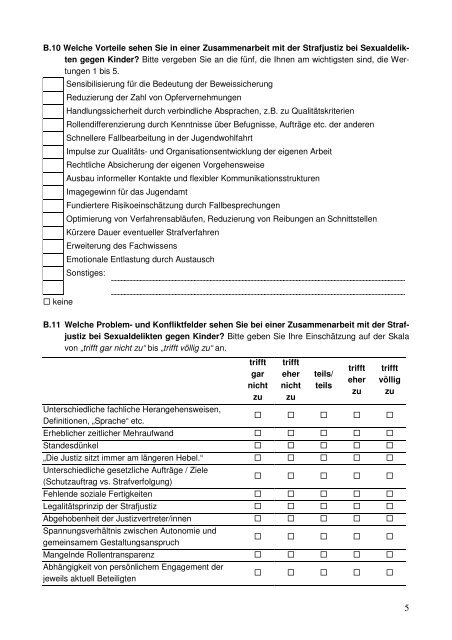 Fragebogen Zusammenarbeit Österreich - Netzwerk-Kooperation