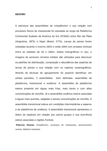 Versão em pdf - Laboratório de Ecologia do Ictioplâncton - Furg