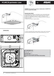Cassette type fancoil Aermec FCLMC20 Installation manual