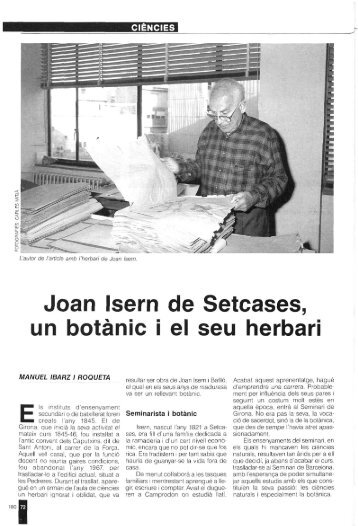 Joan Isern de Setcases, un botánic i el seu herbar! - Raco